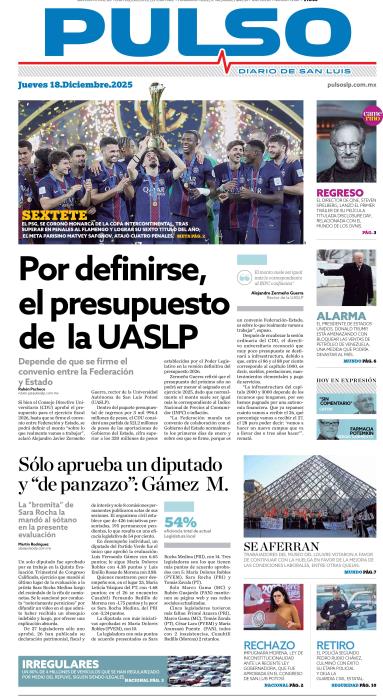 Edicion Impresa Portada de Hoy